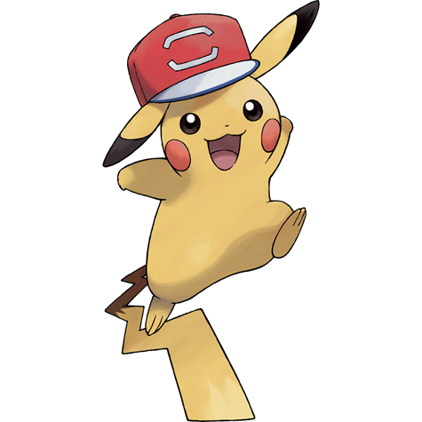 Pikachu Alola Cap official artwork